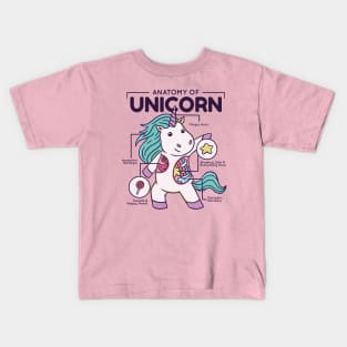 Anatomy of a Unicorn // Cute Unicorn Cartoon for Kids Kids T-Shirt